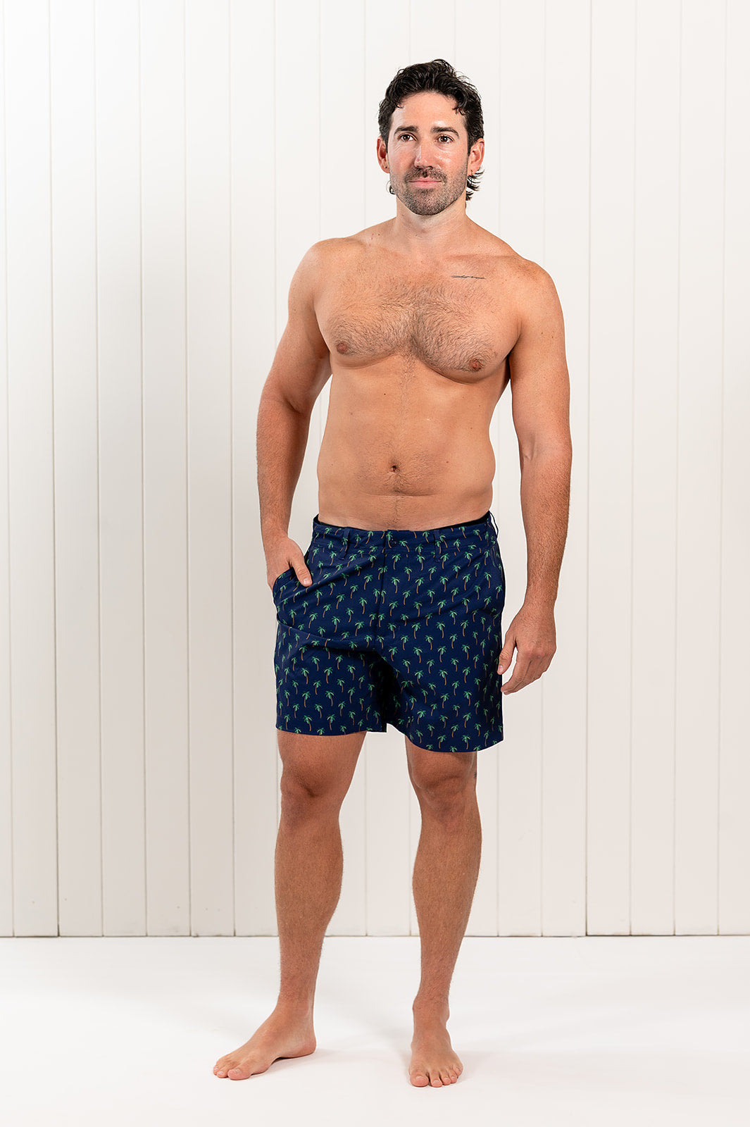 Navy Palms Nashie Swim Pants