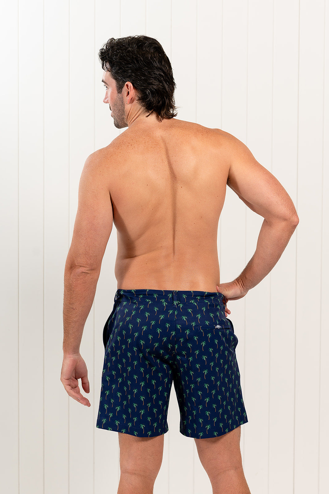 Navy Palms Nashie Swim Pants