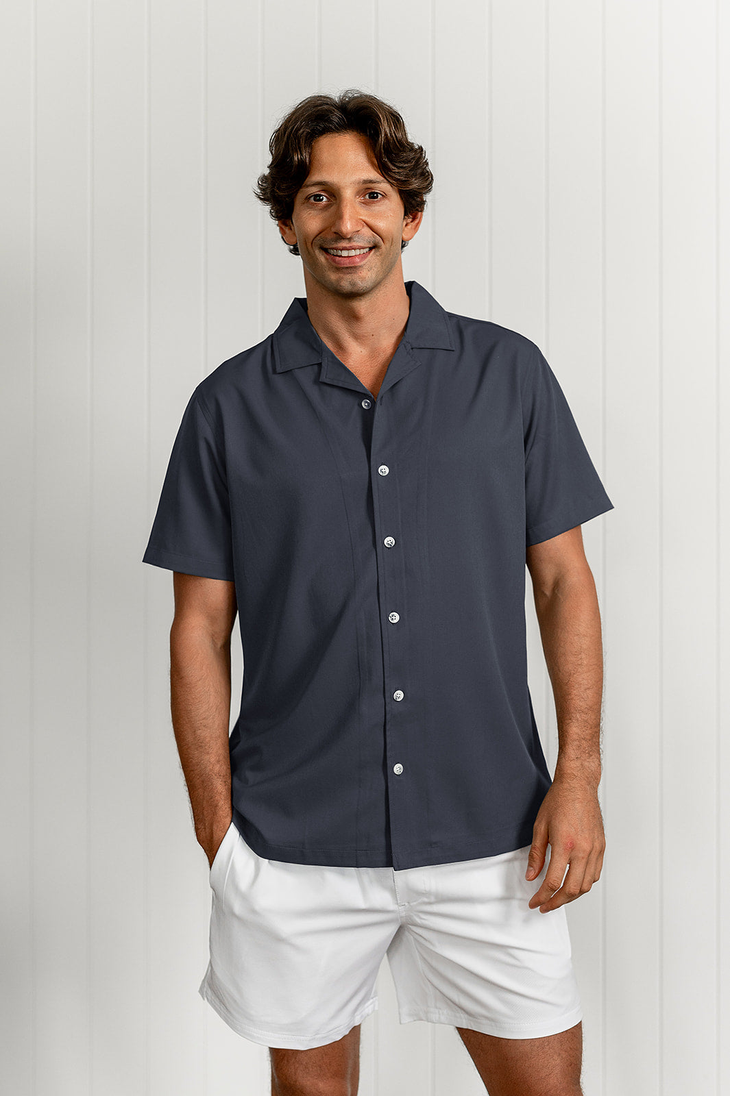 Slate Grey Nashie | Men's Stylish Short Sleeve Rash Shirt Slate Grey Nashie | Men's Stylish Short Sleeve Rash Shirt
