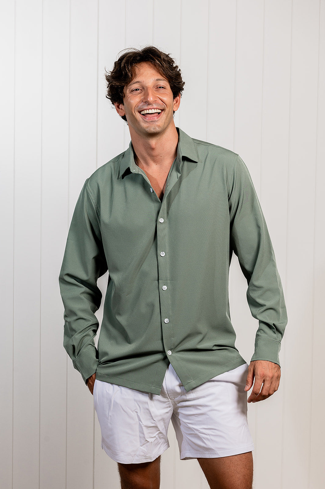 Long Sleeve Olive Green Nashie image 0