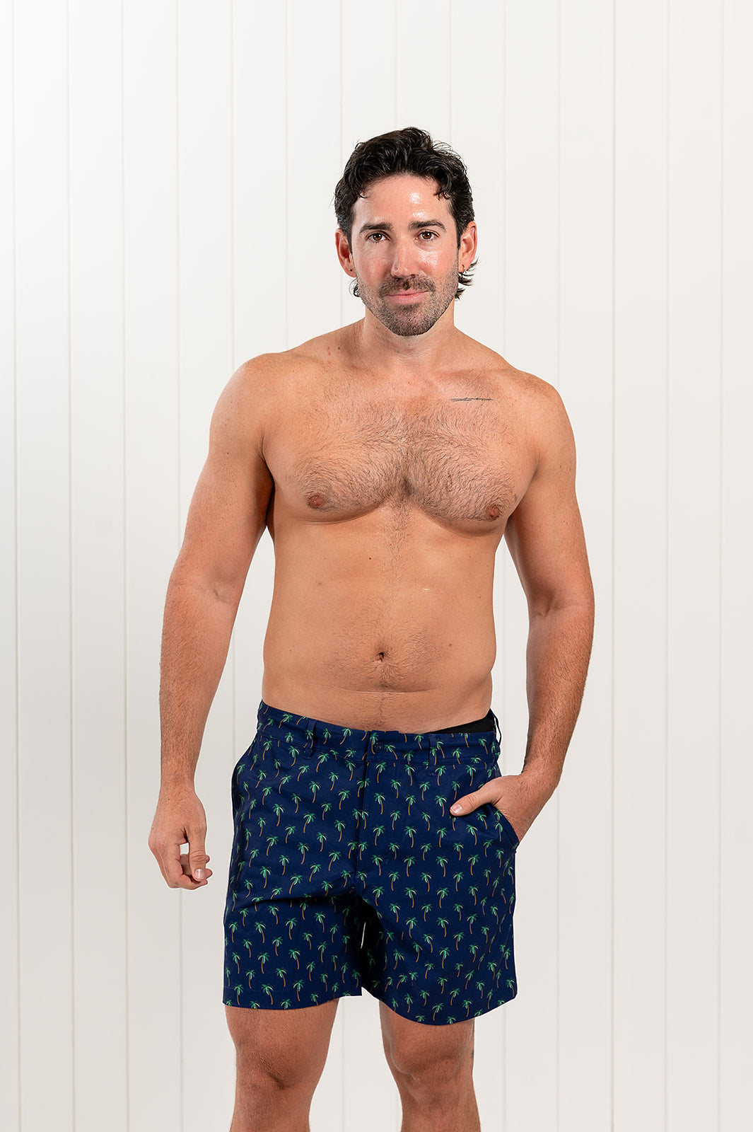Navy Palms Nashie Swim Pants