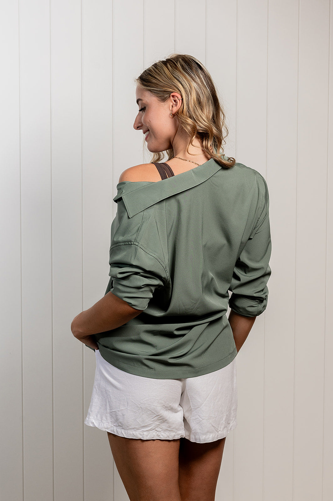 Long Sleeve Olive Green Nashie image 4